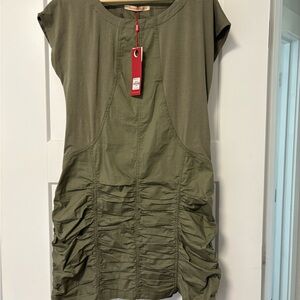 Stylish Olive Green Mini Dress